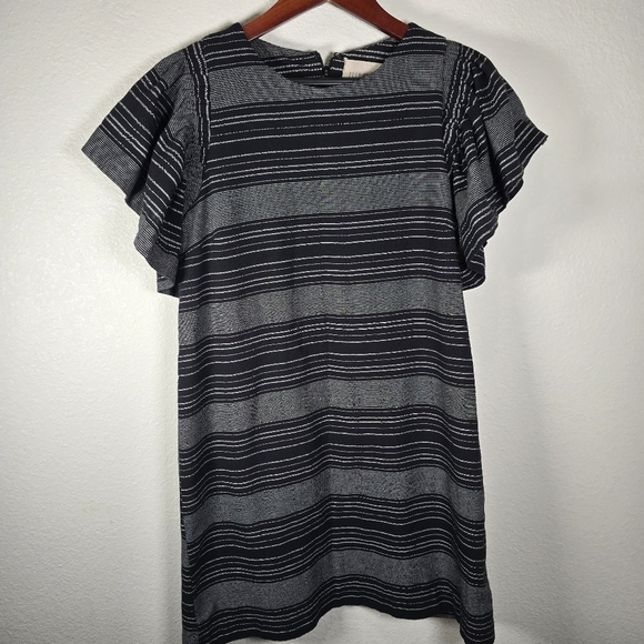 ANTHROPOLOGIE Moon River Striped Denmark Flutter Sleeve Shift‎ Dress Size XS - Picture 4 of 10